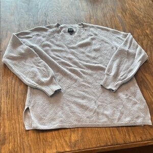 GAP Women's Heather Gray Crewneck Sweater